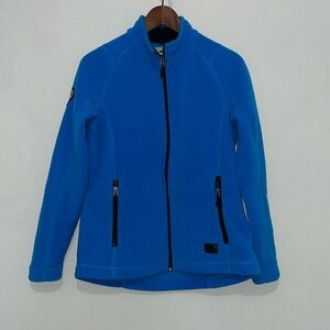 Roots Women’s Medium Full Zip Up Active Warm Jacket Sweater Blue